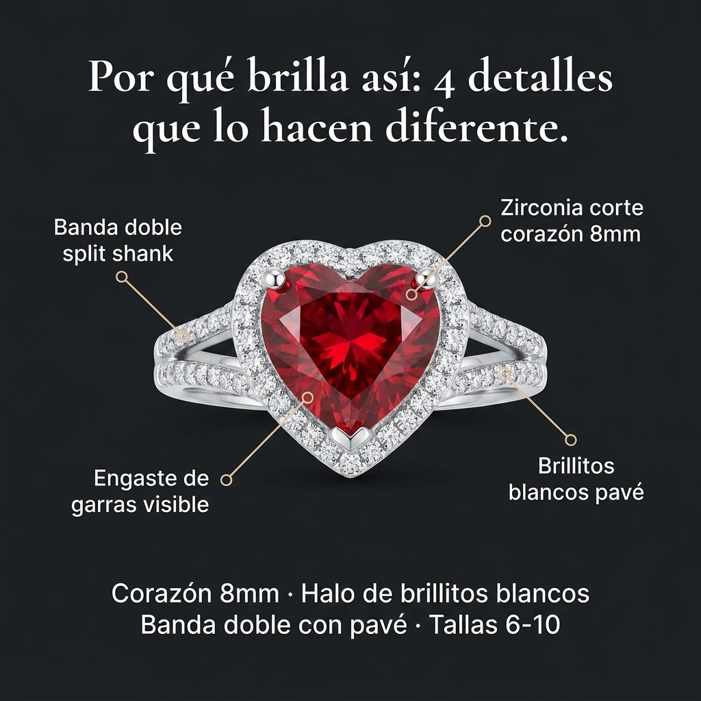 Anillo Corazon de Cristal - id1878766 — vista 3